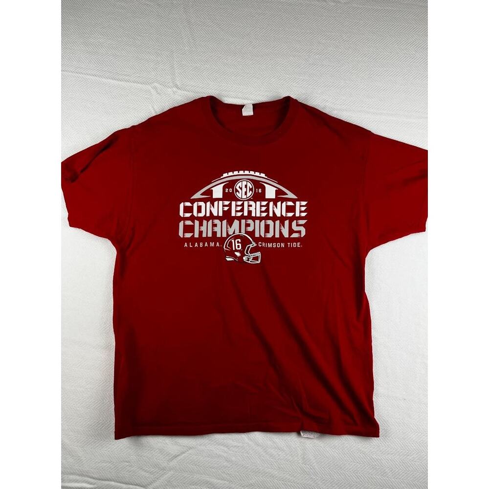 Alabama Crimson Tide Conference Champions T-Shirt Red Size XL Hanes Roll Tide